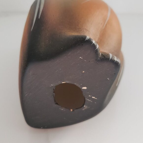 hand Painted Owl Figurine Folk Art 5" tall Brown Standing Owl - Picture 6 of 6